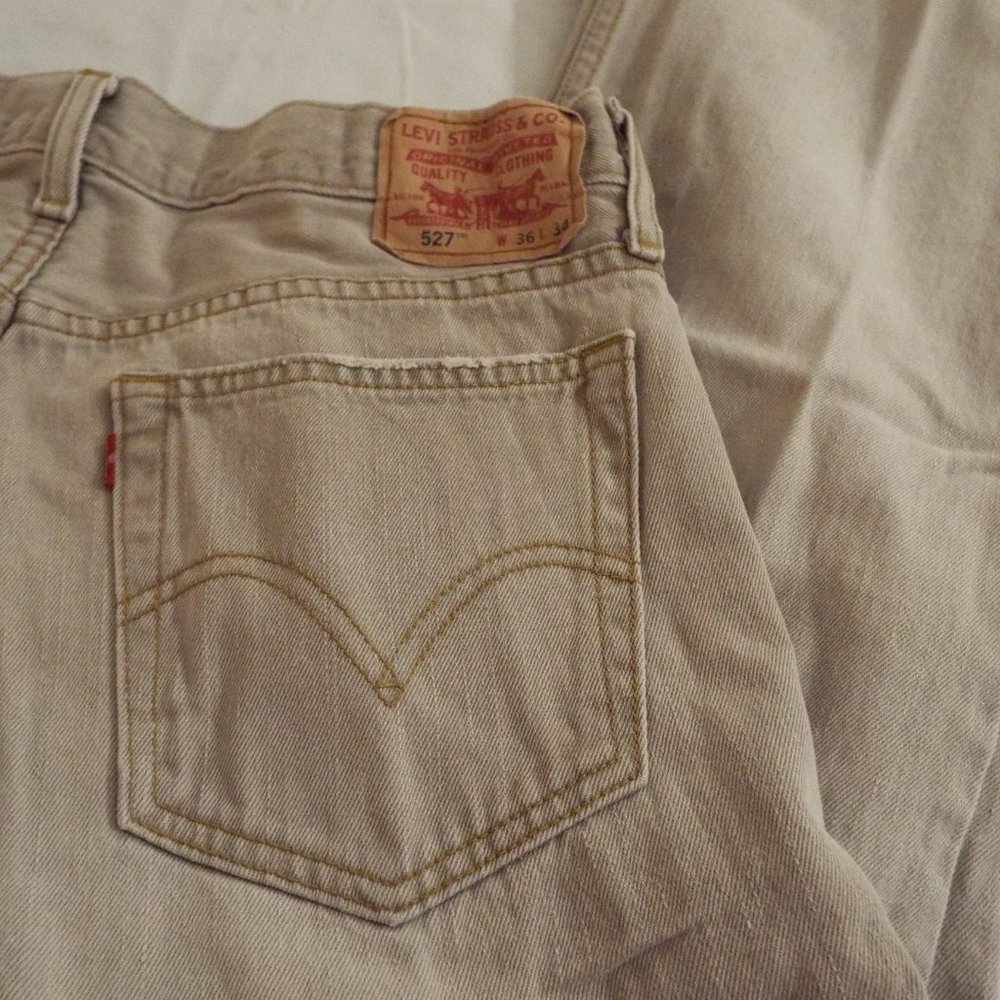Tan Levi's Jeans -low boot cut - 36" x 34"